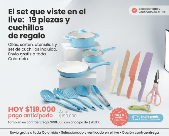 Set 13 Piezas, GRATIS Juego Cuchillos