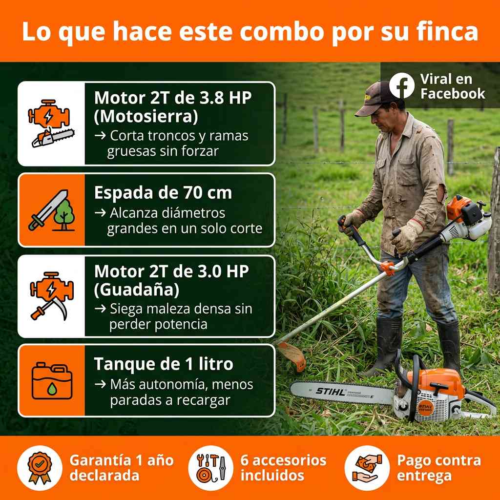 TUMBA MALEZA Y TRONCOS EN UN SOLO PEDIDO — COMBO STIHL™ MOTOSIERRA MS 660 Y GUADAÑA FS 450