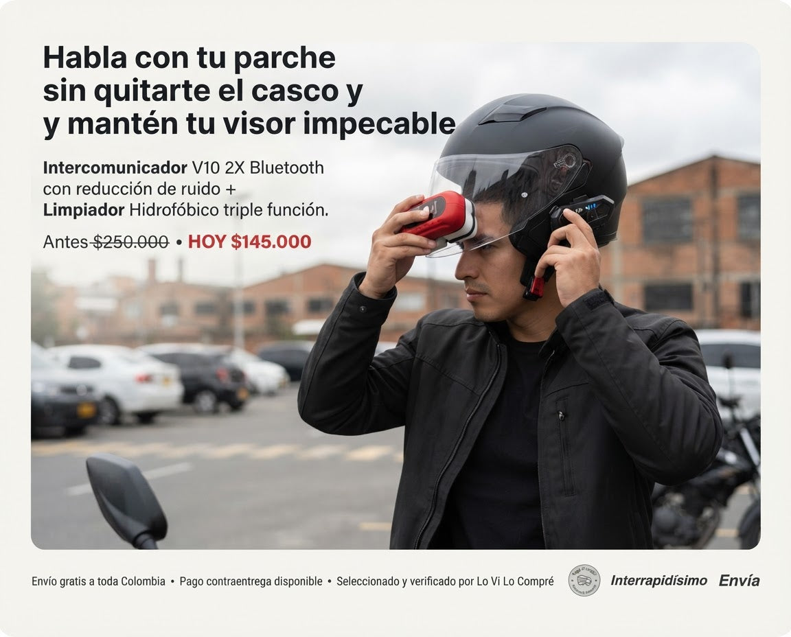 Intercomunicador Moto más Limpiador