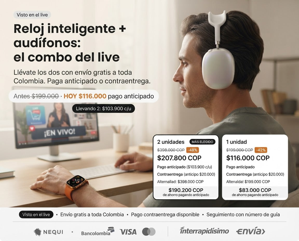 Reloj más Audifonos