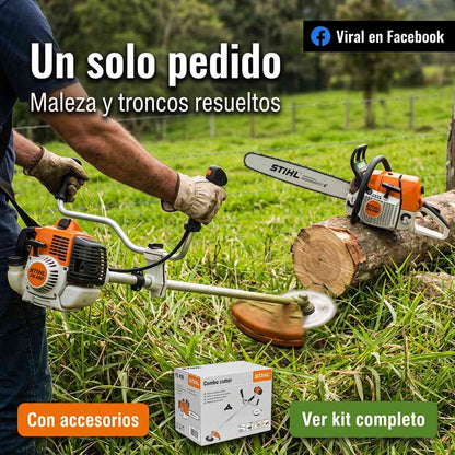 TUMBA MALEZA Y TRONCOS EN UN SOLO PEDIDO — COMBO STIHL™ MOTOSIERRA MS 660 Y GUADAÑA FS 450