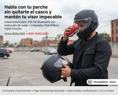 Intercomunicador Moto más Limpiador