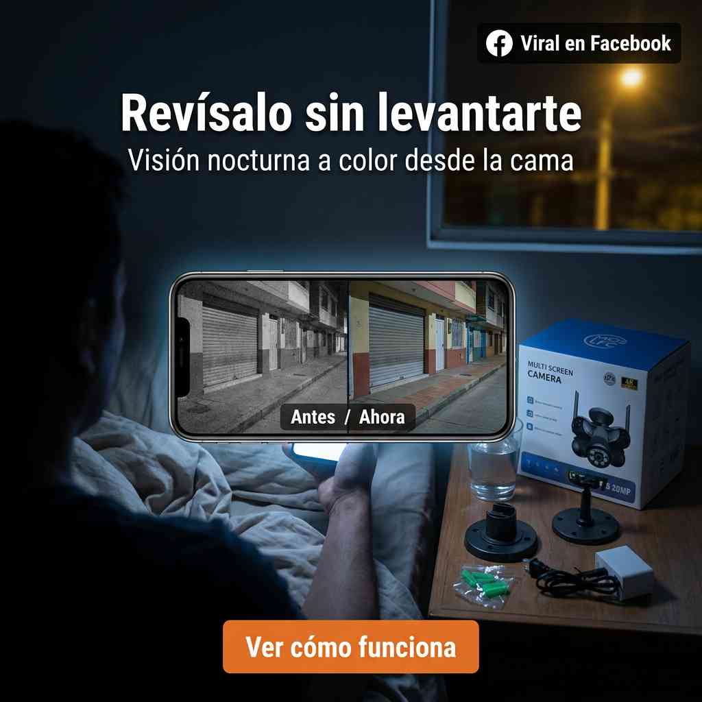 VIGILA 5 ZONAS A LA VEZ — CÁMARA SEGURIDAD 5 LENTES 4K - WIFI™