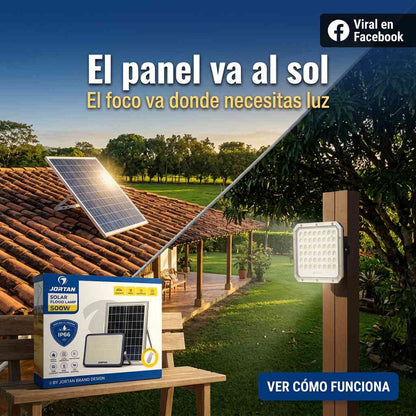 ILUMINA TU EXTERIOR GRATIS Y SIN CABLES — REFLECTOR SOLAR JORTAN™ 500W