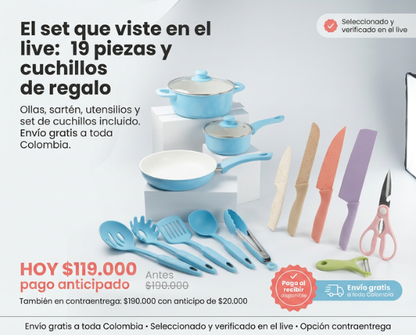 Set 13 Piezas, GRATIS Juego Cuchillos