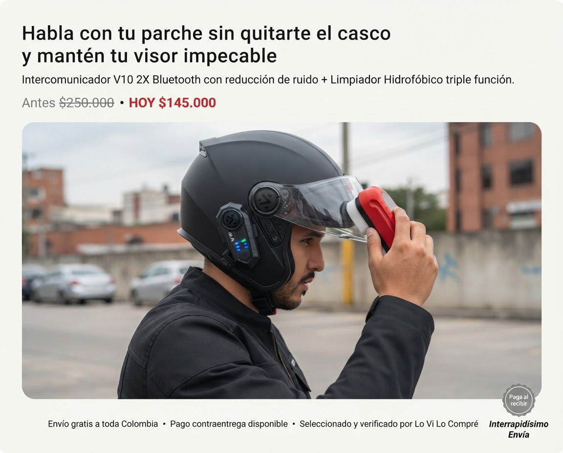 Intercomunicador Moto más Limpiador