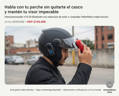 Intercomunicador Moto más Limpiador