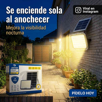 ILUMINA TU EXTERIOR GRATIS Y SIN CABLES — REFLECTOR SOLAR JORTAN™ 500W