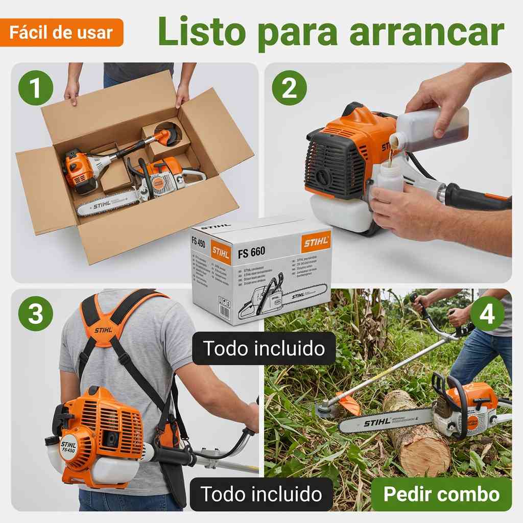 TUMBA MALEZA Y TRONCOS EN UN SOLO PEDIDO — COMBO STIHL™ MOTOSIERRA MS 660 Y GUADAÑA FS 450