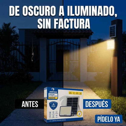 ILUMINA TU EXTERIOR GRATIS Y SIN CABLES — REFLECTOR SOLAR JORTAN™ 500W