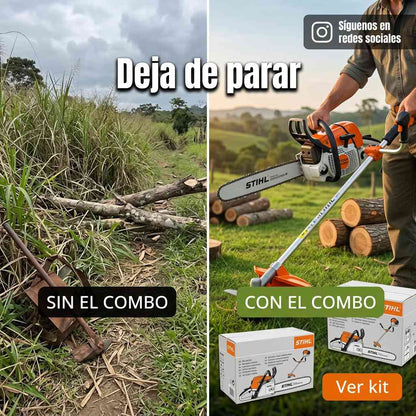 TUMBA MALEZA Y TRONCOS EN UN SOLO PEDIDO — COMBO STIHL™ MOTOSIERRA MS 660 Y GUADAÑA FS 450