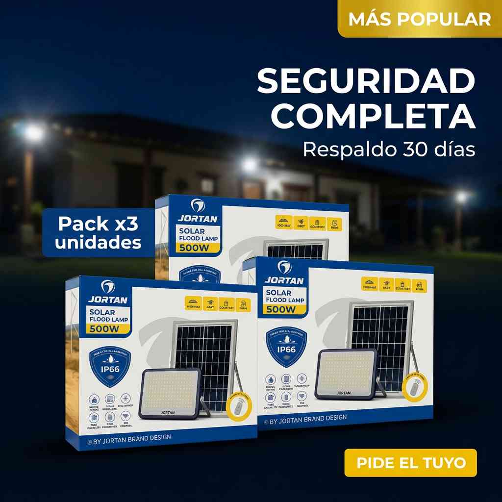 ILUMINA TU EXTERIOR GRATIS Y SIN CABLES — REFLECTOR SOLAR JORTAN™ 500W
